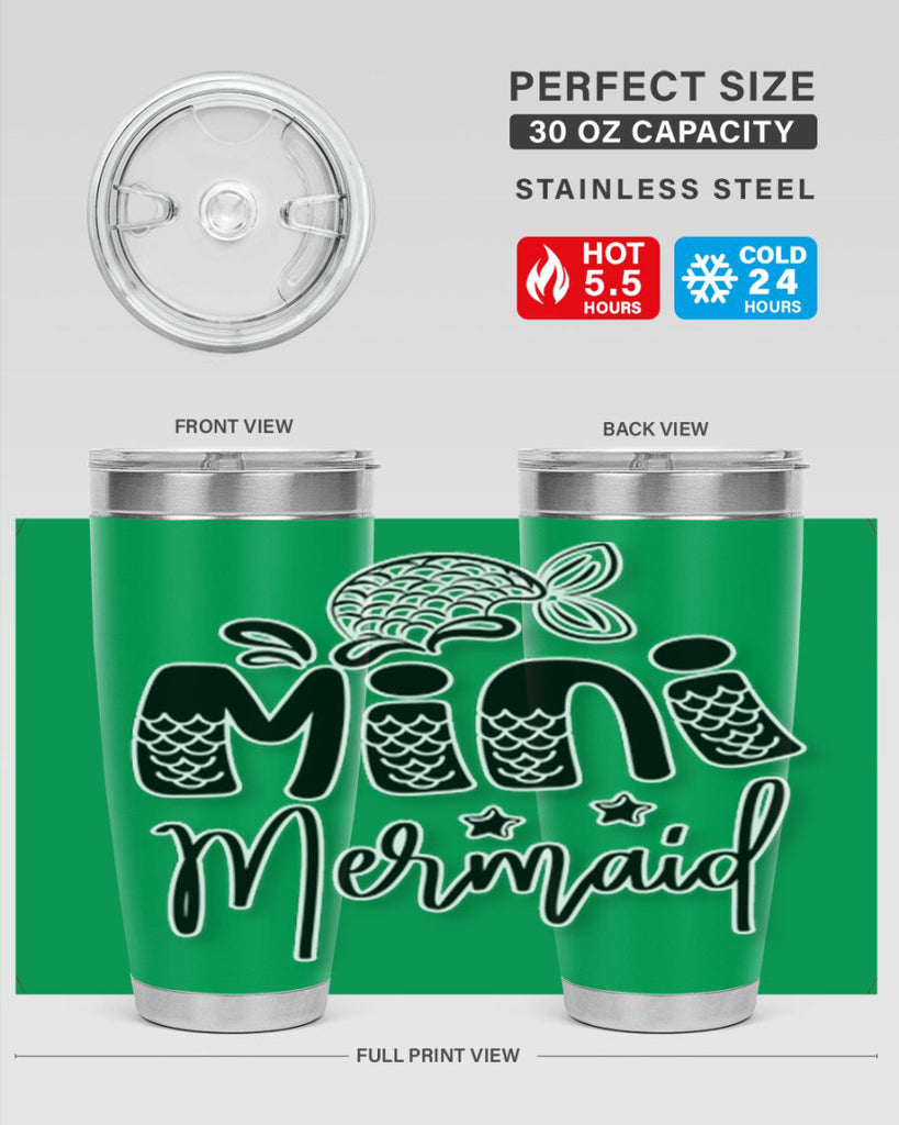 Mini Mermaid 508#- mermaid- Tumbler