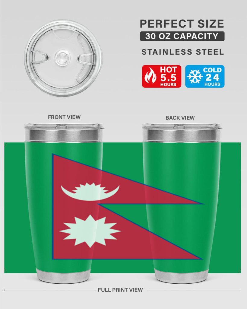 Nepal 76#- world flags- Tumbler