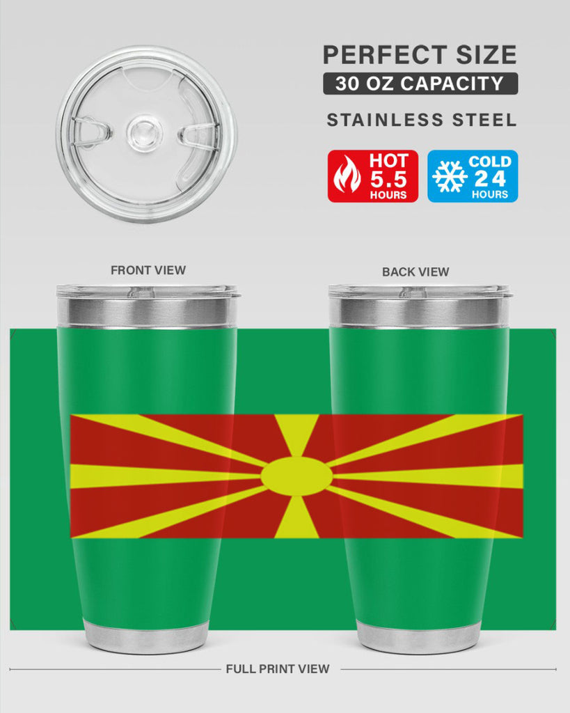 North Macedonia 69#- world flags- Tumbler