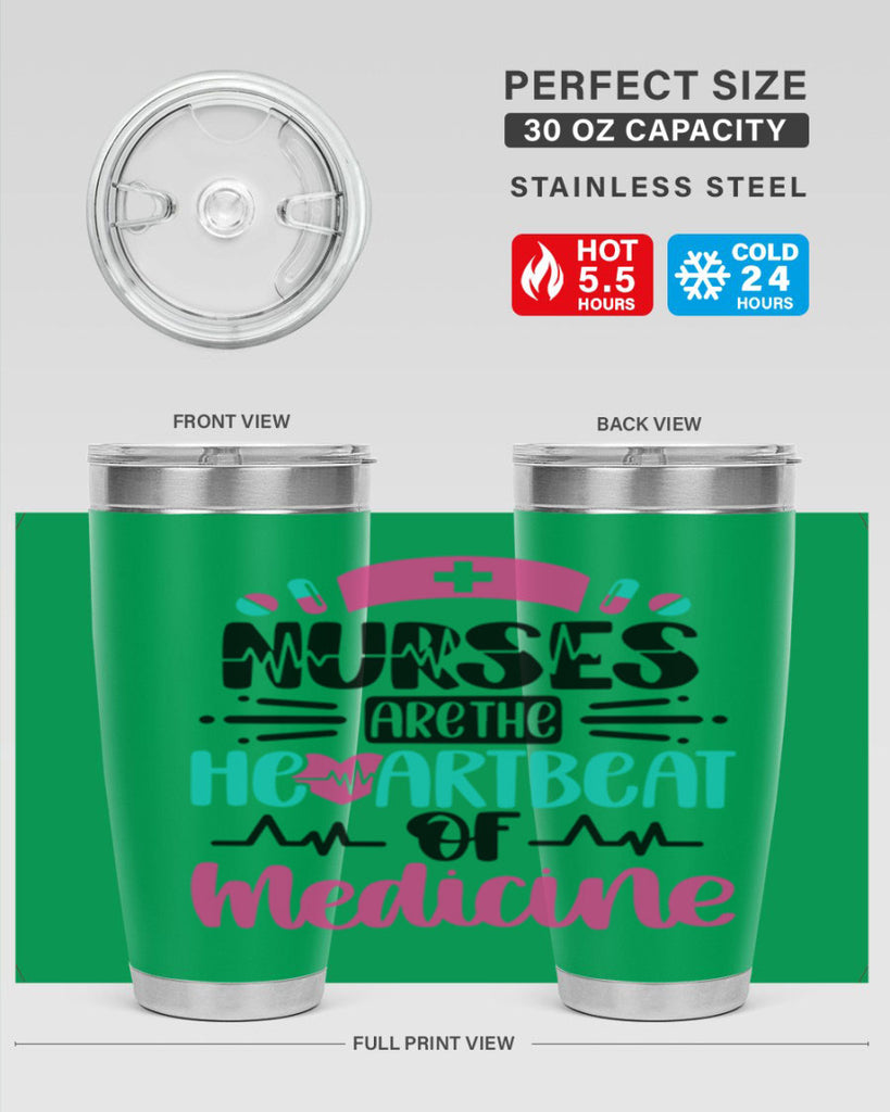 Nurses Are The Heartbeat Style Style 90#- nurse- tumbler