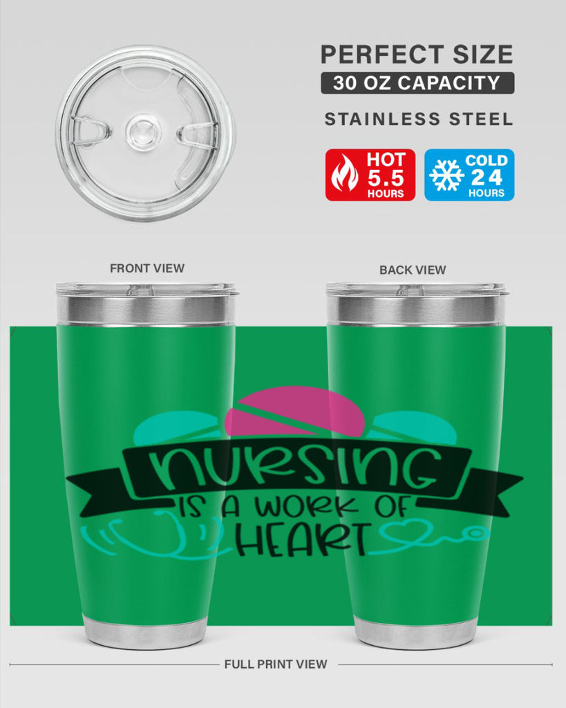 Nursing Is A Work Of Heart Style Style 71#- nurse- tumbler