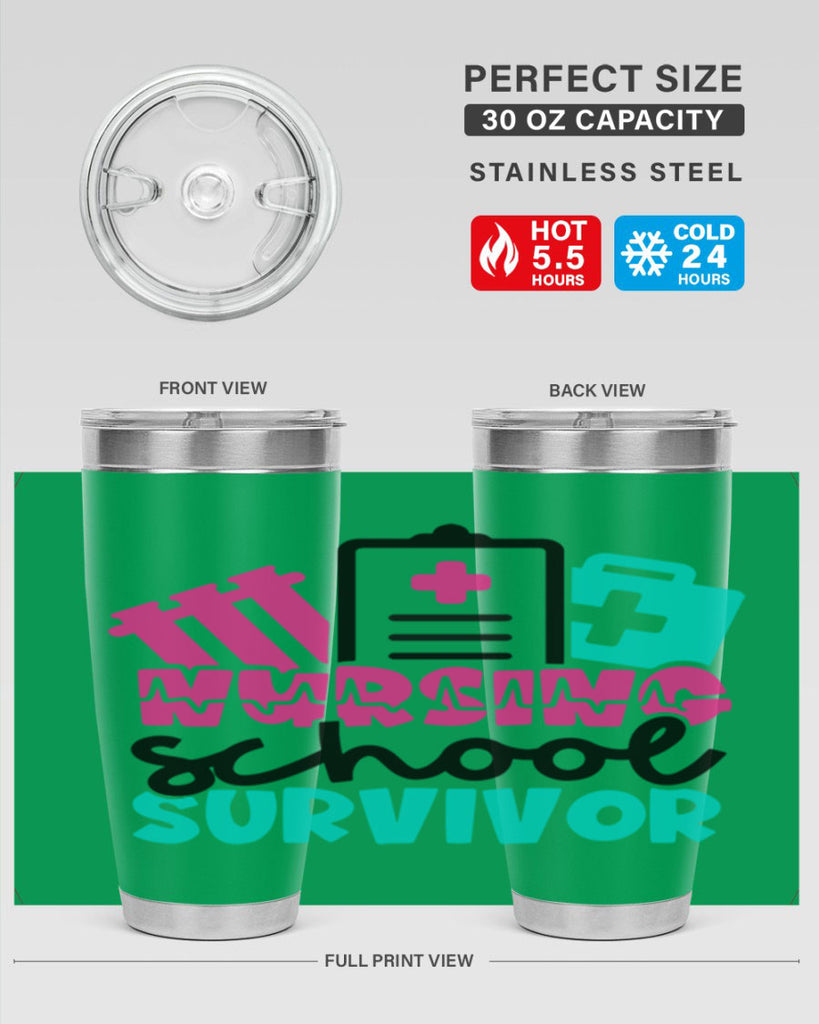 Nursing School Survivor Style Style 62#- nurse- tumbler