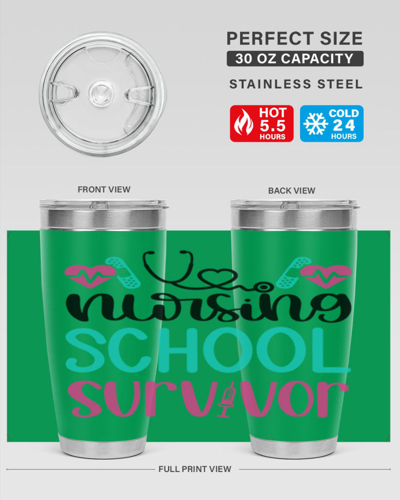 Nursing School Survivor Style Style 63#- nurse- tumbler