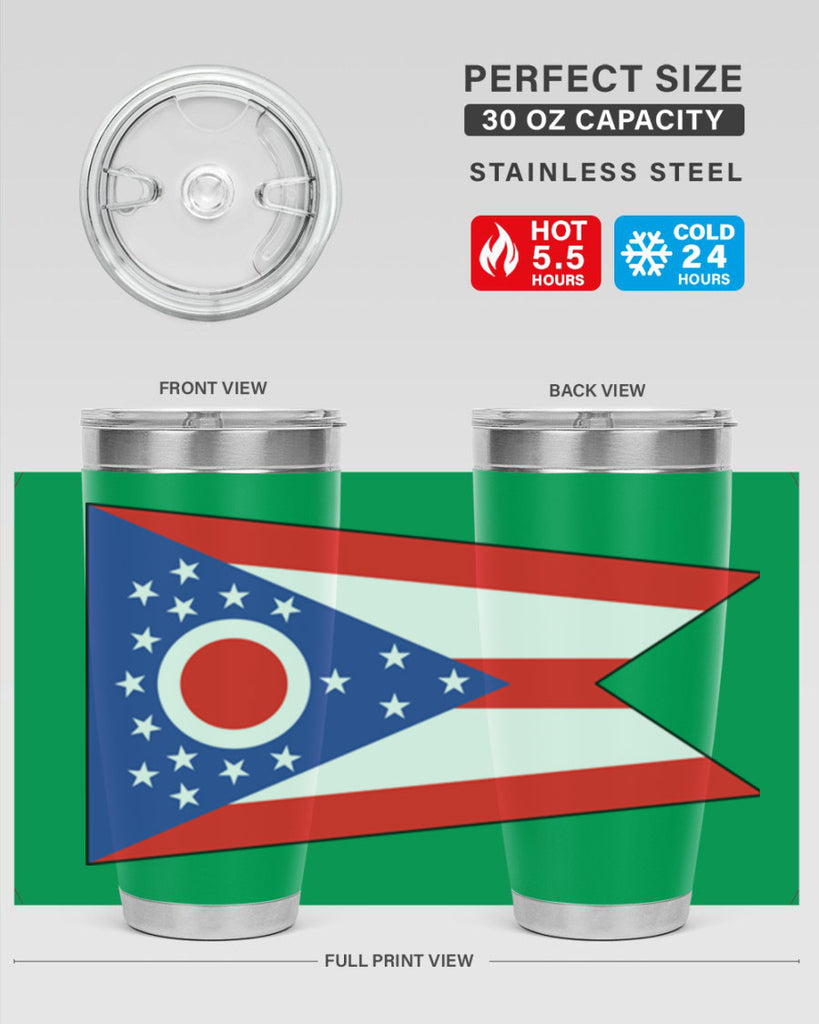 Ohio 17#- Us Flags- Tumbler