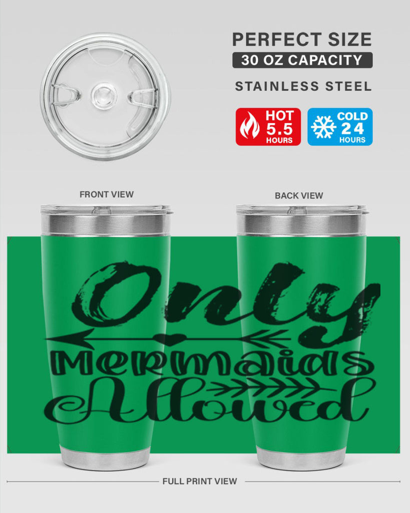 Only Mermaids Allowed 532#- mermaid- Tumbler