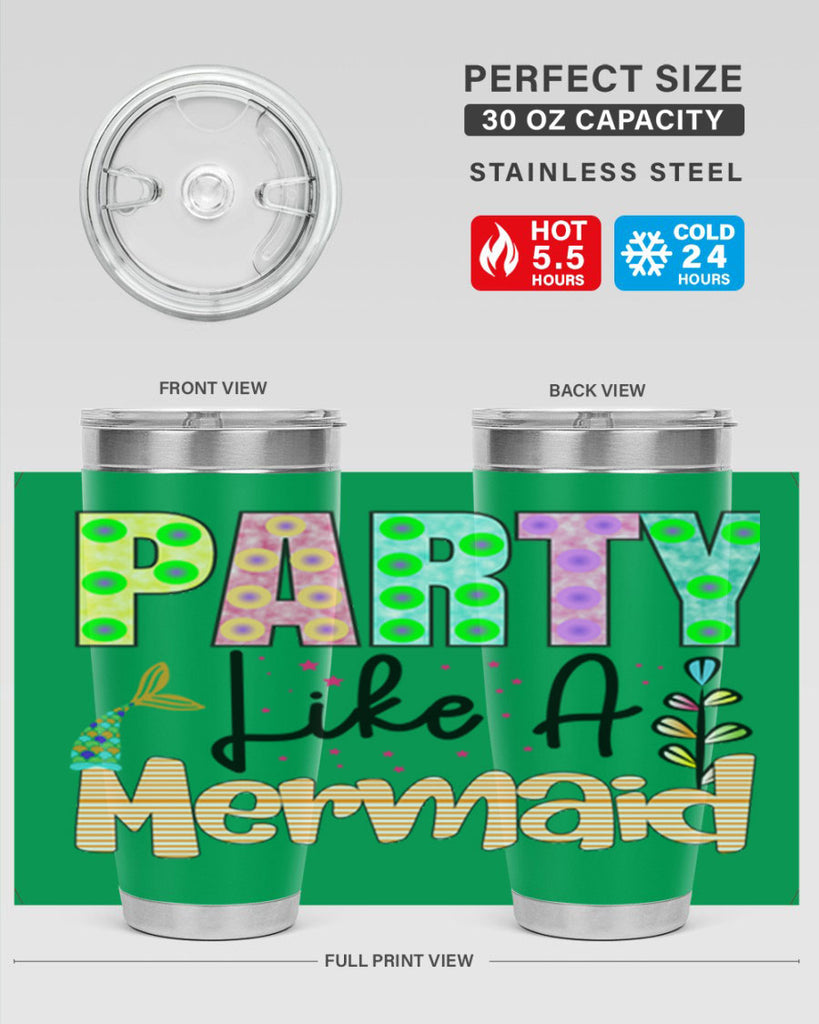 Party Like A Mermaid 538#- mermaid- Tumbler