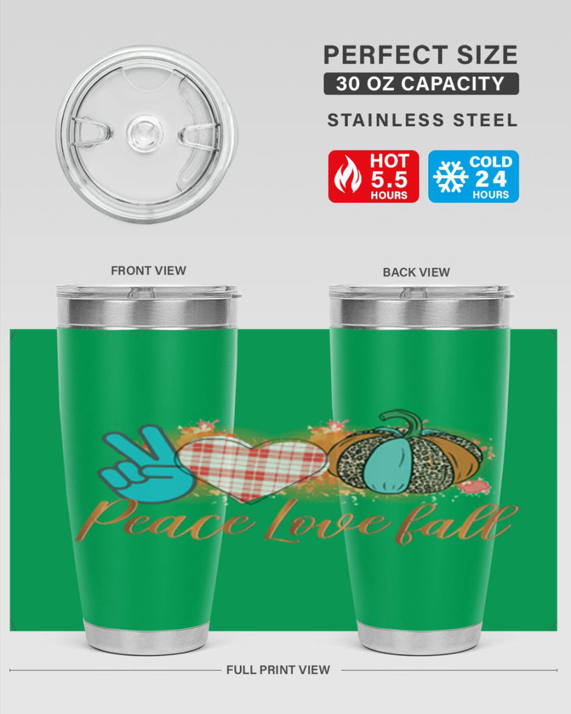 Peace Love Fall 466#- fall- Tumbler
