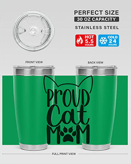 Pround Cat Mom Style 103#- cat- Tumbler