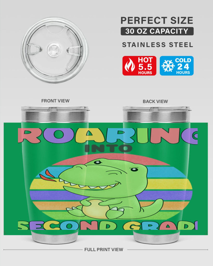 Roaring to 2nd Grade Trex 23#- second grade- Tumbler