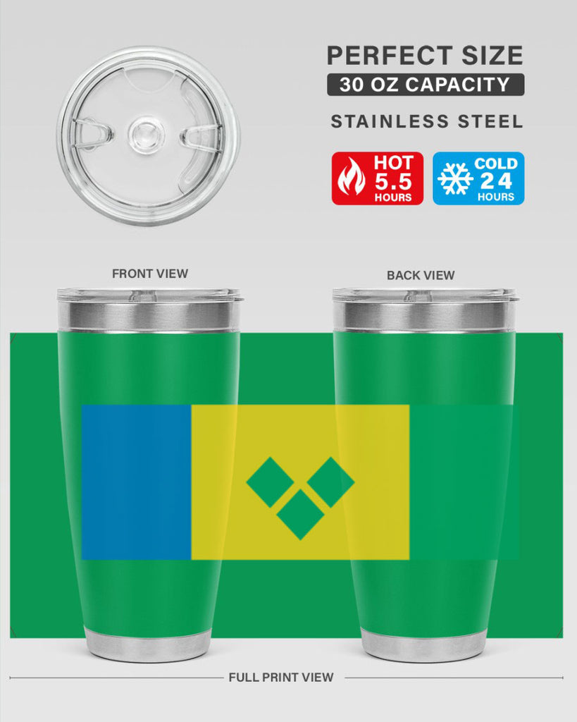 Saint Vincent and the Grenadines 50#- world flags- Tumbler
