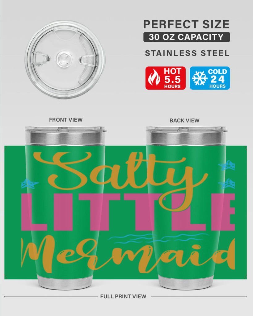 Salty Little Mermaid Design 574#- mermaid- Tumbler