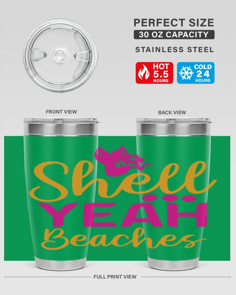 Shell Yeah Beaches 586#- mermaid- Tumbler