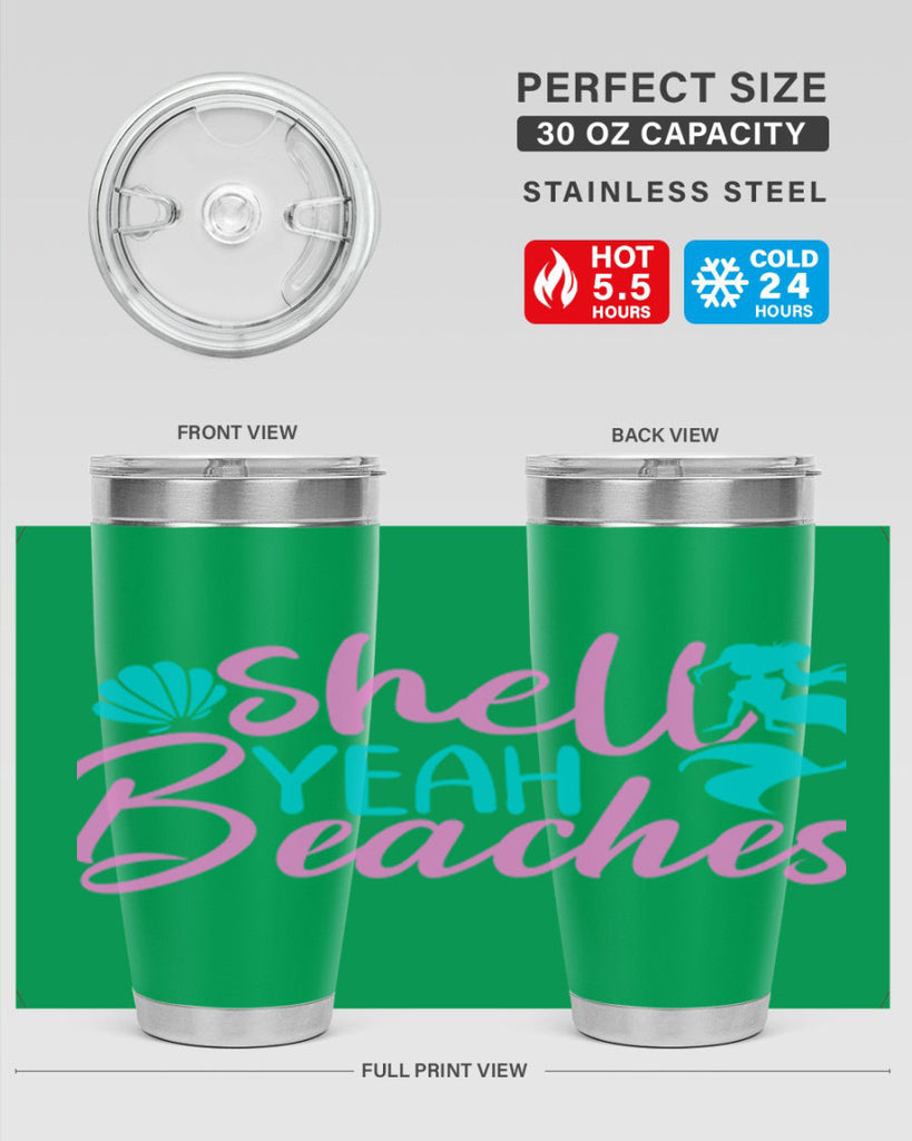 Shell Yeah Beaches 590#- mermaid- Tumbler