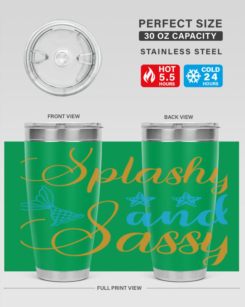 Splashy and Sassy Design 625#- mermaid- Tumbler