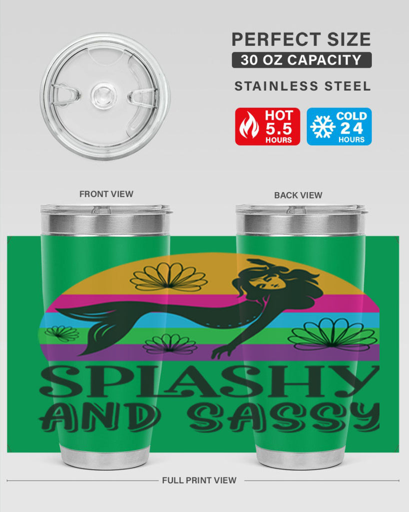 Splashy and sassy 623#- mermaid- Tumbler