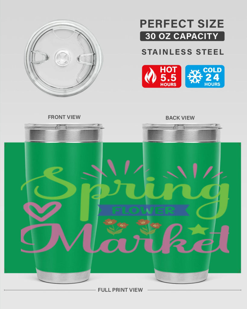 Spring Flower Market  487#- spring- Tumbler