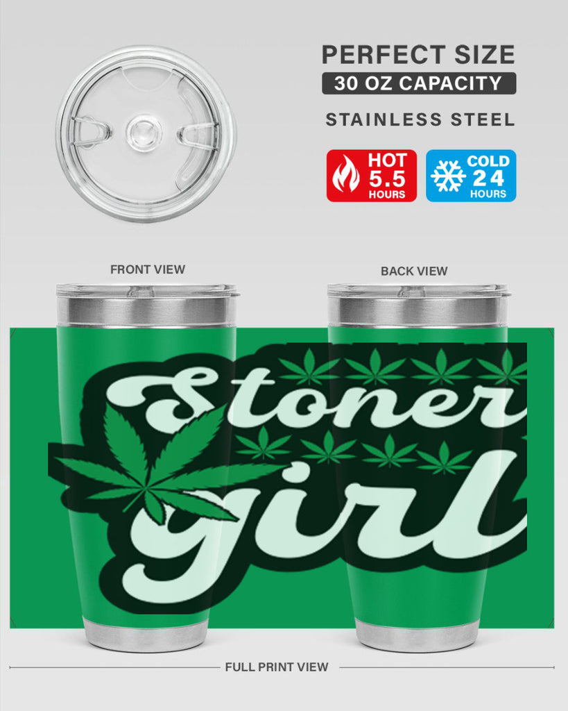 Stoner girl 263#- marijuana- Tumbler