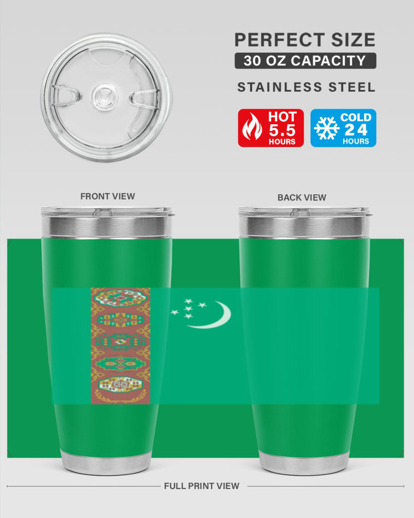 Turkmenistan 16#- world flags- Tumbler