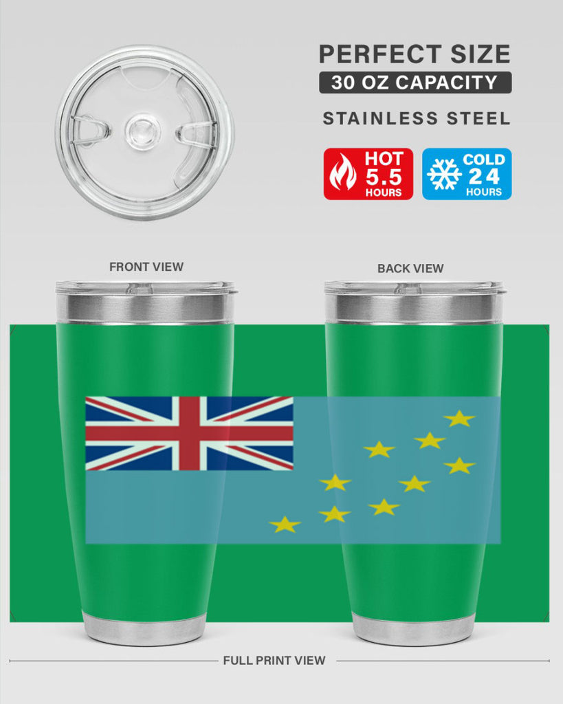 Tuvalu 15#- world flags- Tumbler