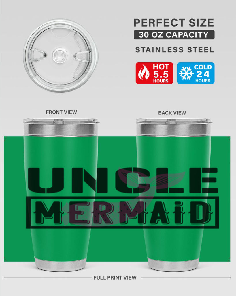 Uncle mermaid 634#- mermaid- Tumbler