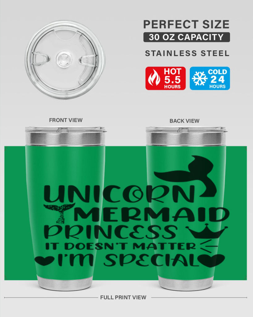 Unicorn Mermaid princess it doesnt 662#- mermaid- Tumbler