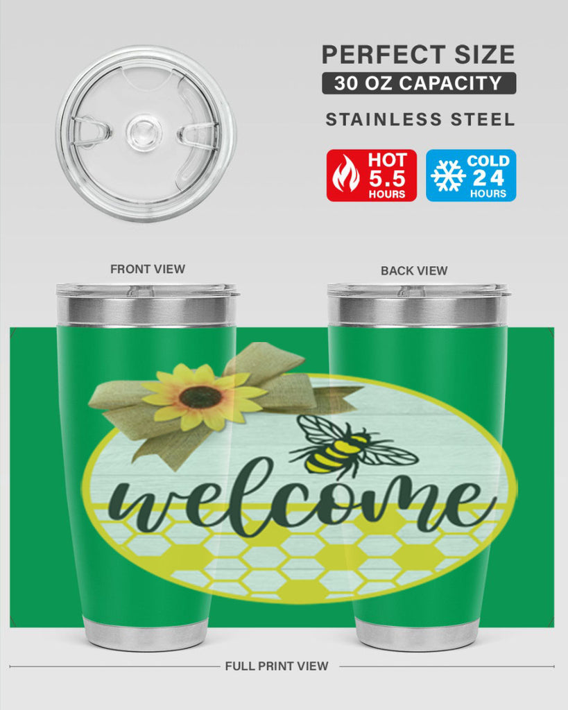 Welcome Bee and hive Mockup566#- spring- Tumbler