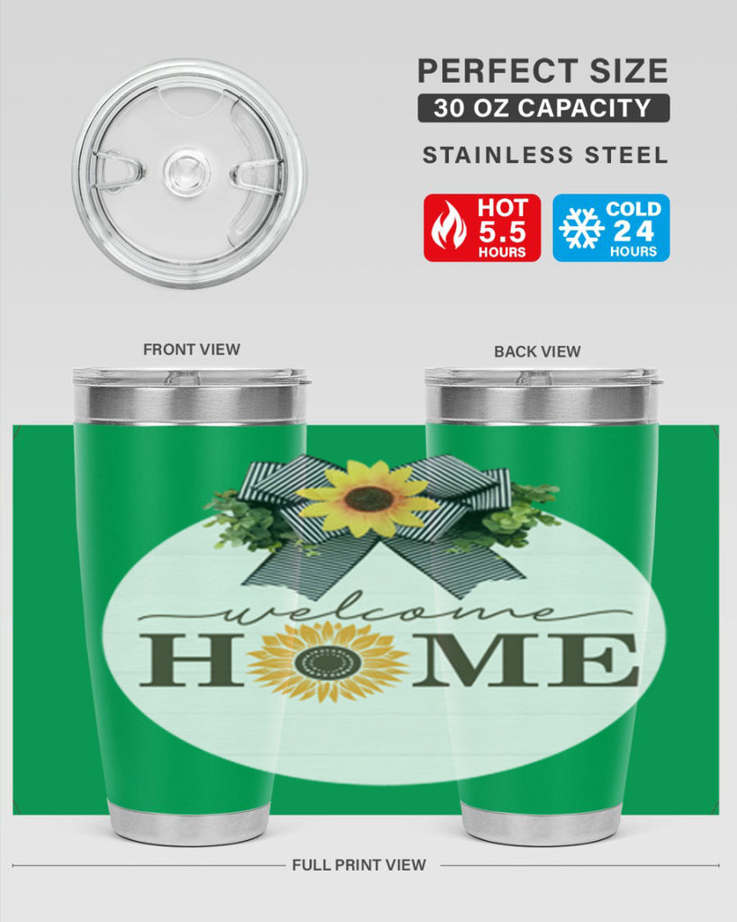 Welcome Home sunflower Mockup572#- spring- Tumbler