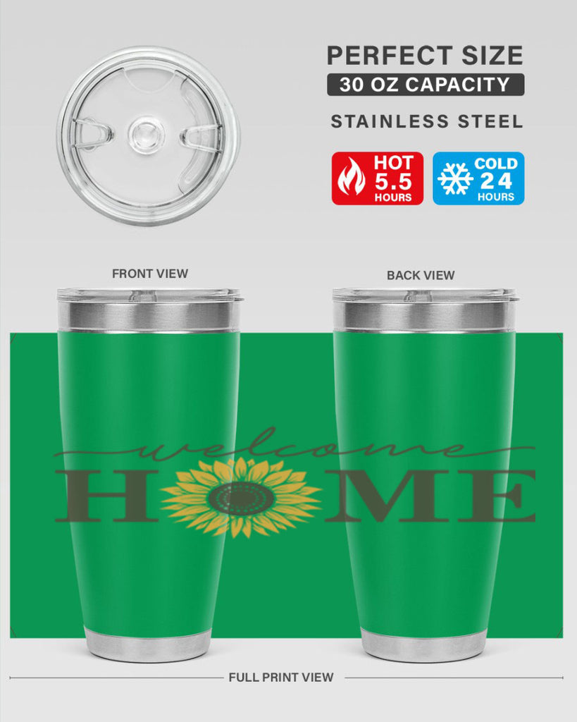 Welcome Home sunflower573#- spring- Tumbler