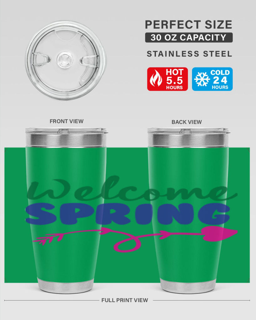 Welcome Spring 581#- spring- Tumbler