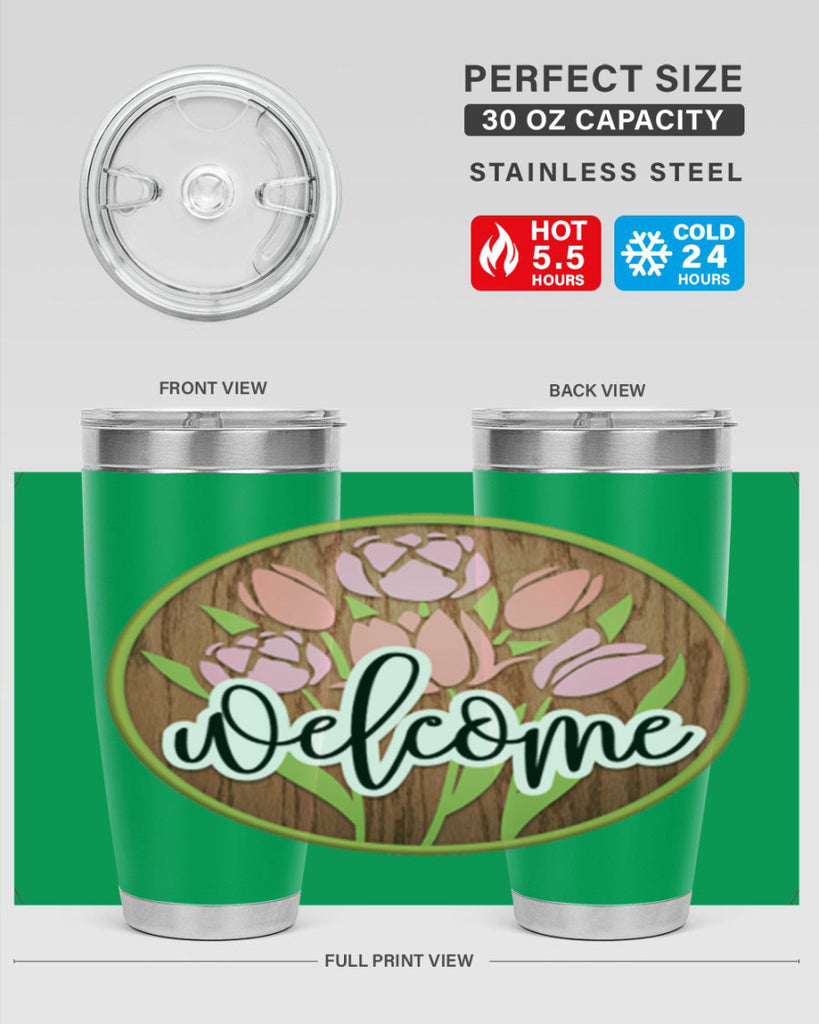 Welcome flowers bouquet Mockup570#- spring- Tumbler