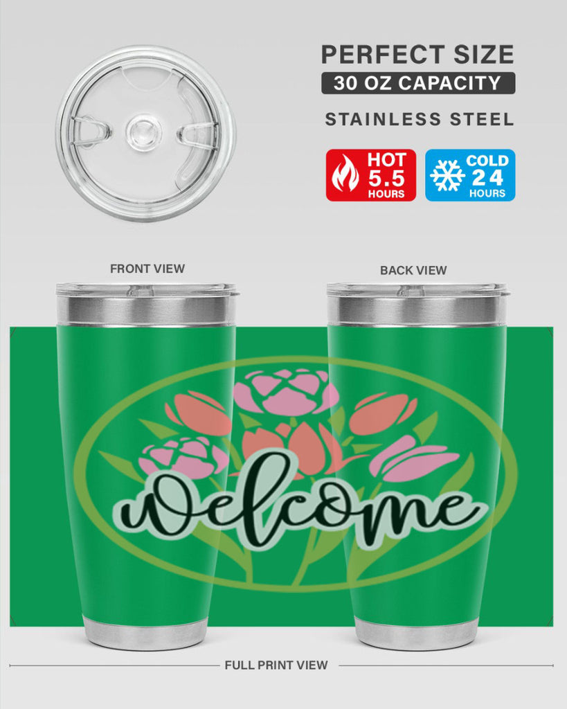 Welcome flowers bouquet571#- spring- Tumbler
