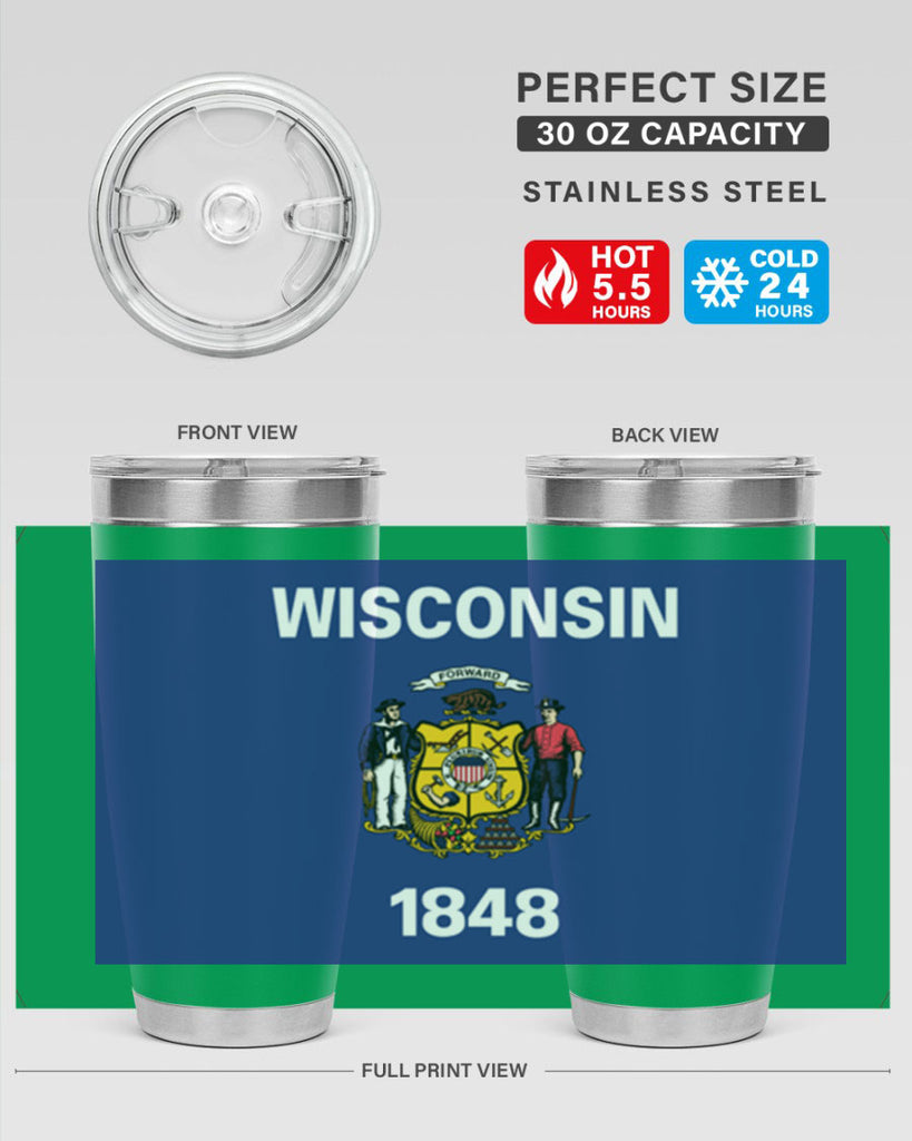 Wisconsin 2#- stateflags- Tumbler