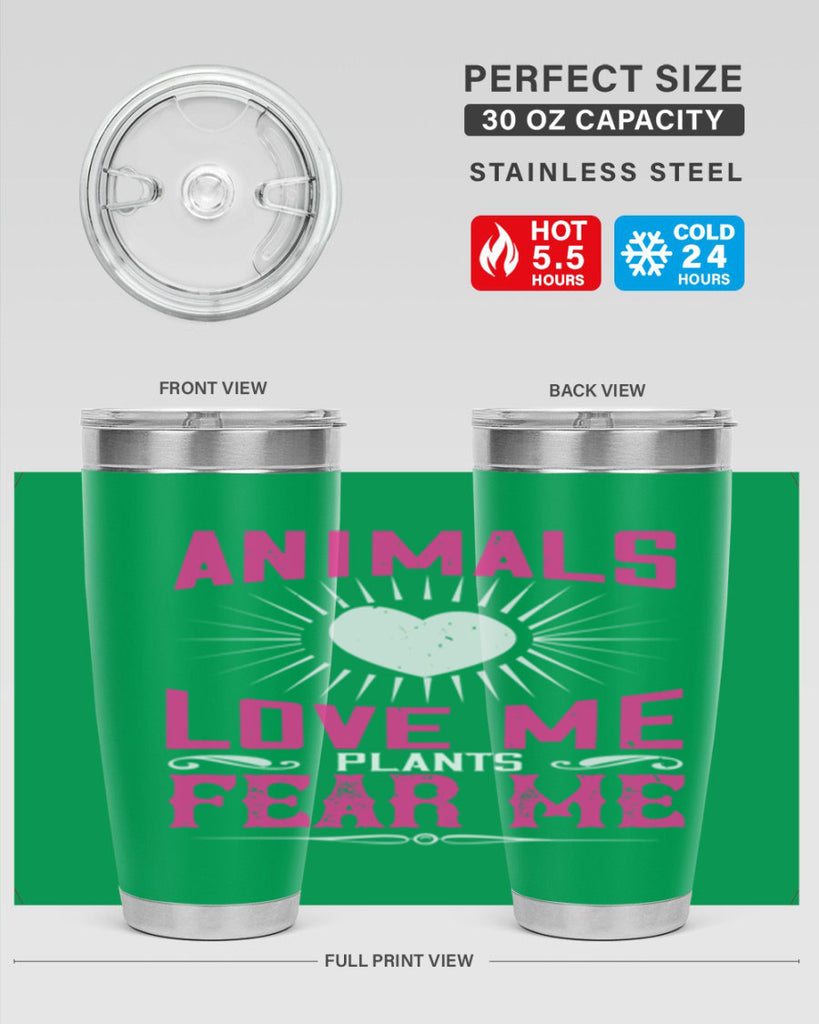 animals love me 102#- vegan- Tumbler