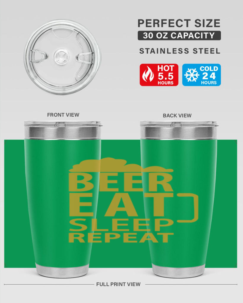 beer eat sleep 109#- beer- Tumbler