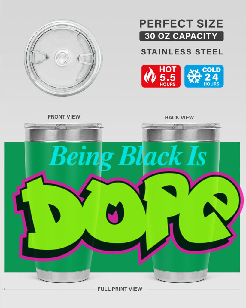 being black is dope 261#- black words phrases- Cotton Tank