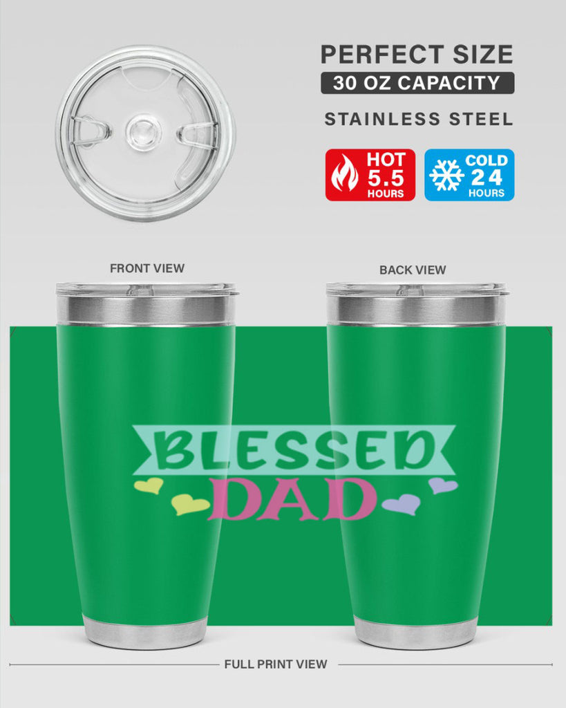 blessed dad 37#- dad- Tumbler