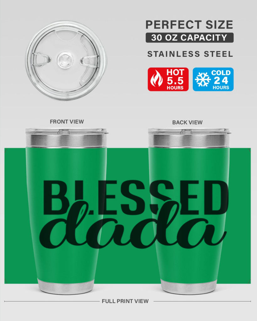 blessed dada 34#- dad- Tumbler