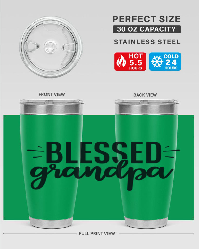 blessed grandpa 74#- grandpa - papa- Tumbler