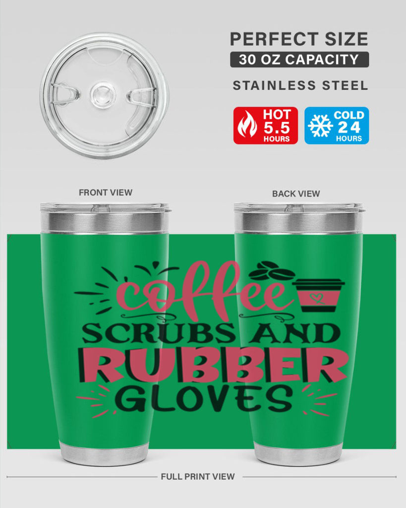 coffee scrubs and rubber gloves Style 393#- nurse- tumbler