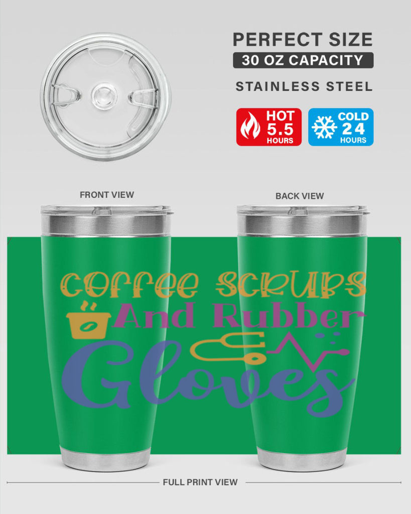 coffee scrubs and rubber gloves Style Style 211#- nurse- tumbler