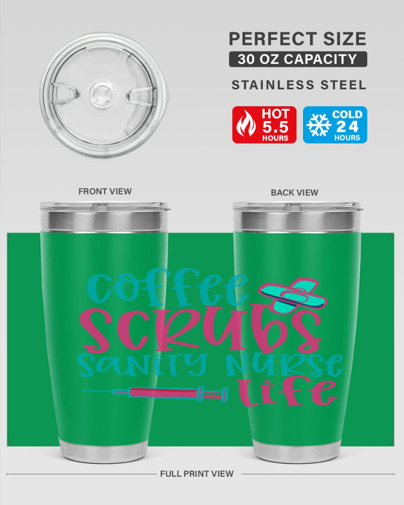 coffee scrubs sanity nurse life Style Style 207#- nurse- tumbler