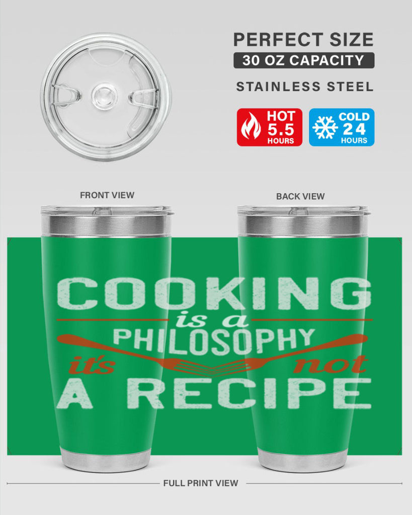 cooking is a philosophy its not a recipe 49#- cooking- Tumbler