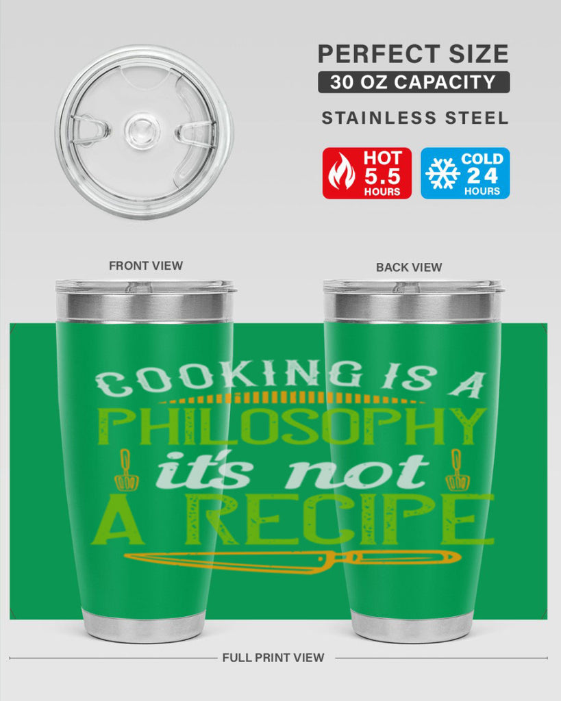 cooking is a philosophyits not a recipe 48#- cooking- Tumbler