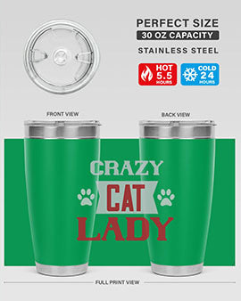 crazy cat lady Style 44#- cat- Tumbler