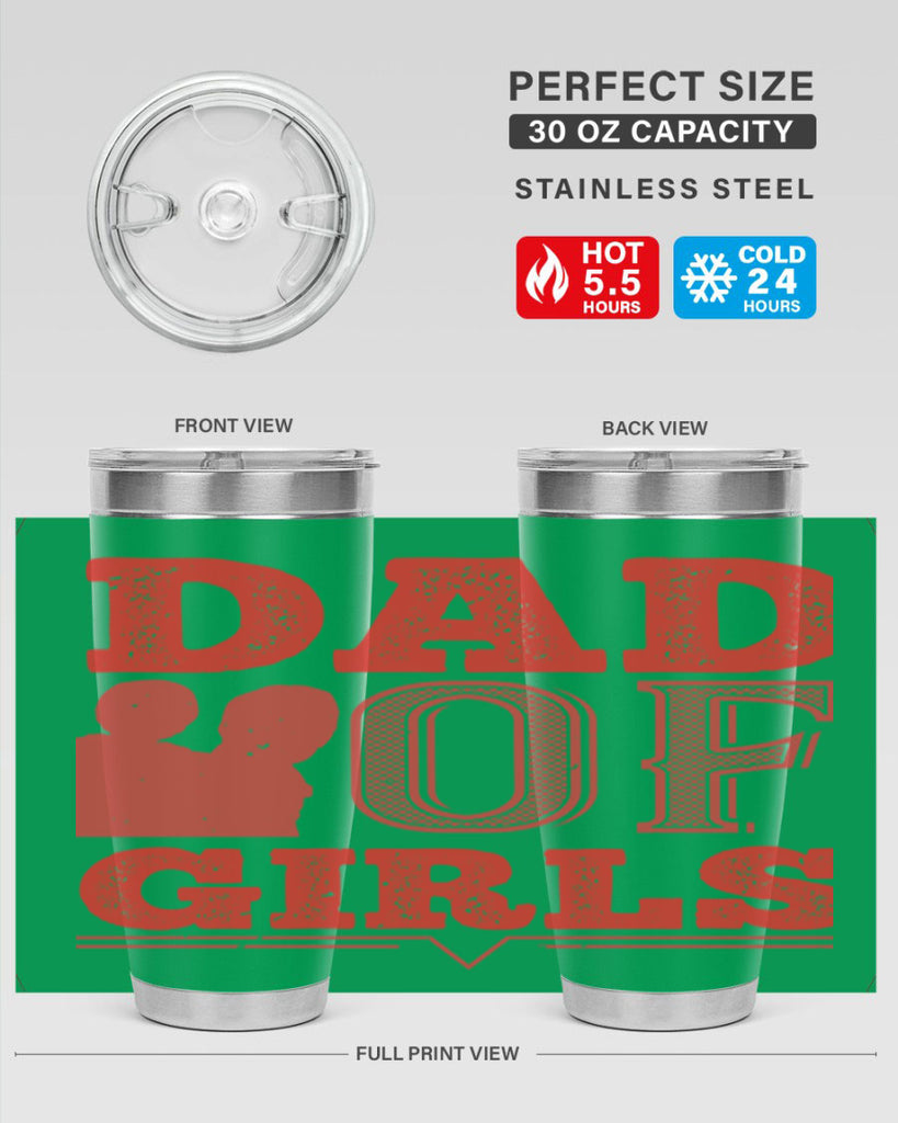 dad of girls 269#- fathers day- Tumbler