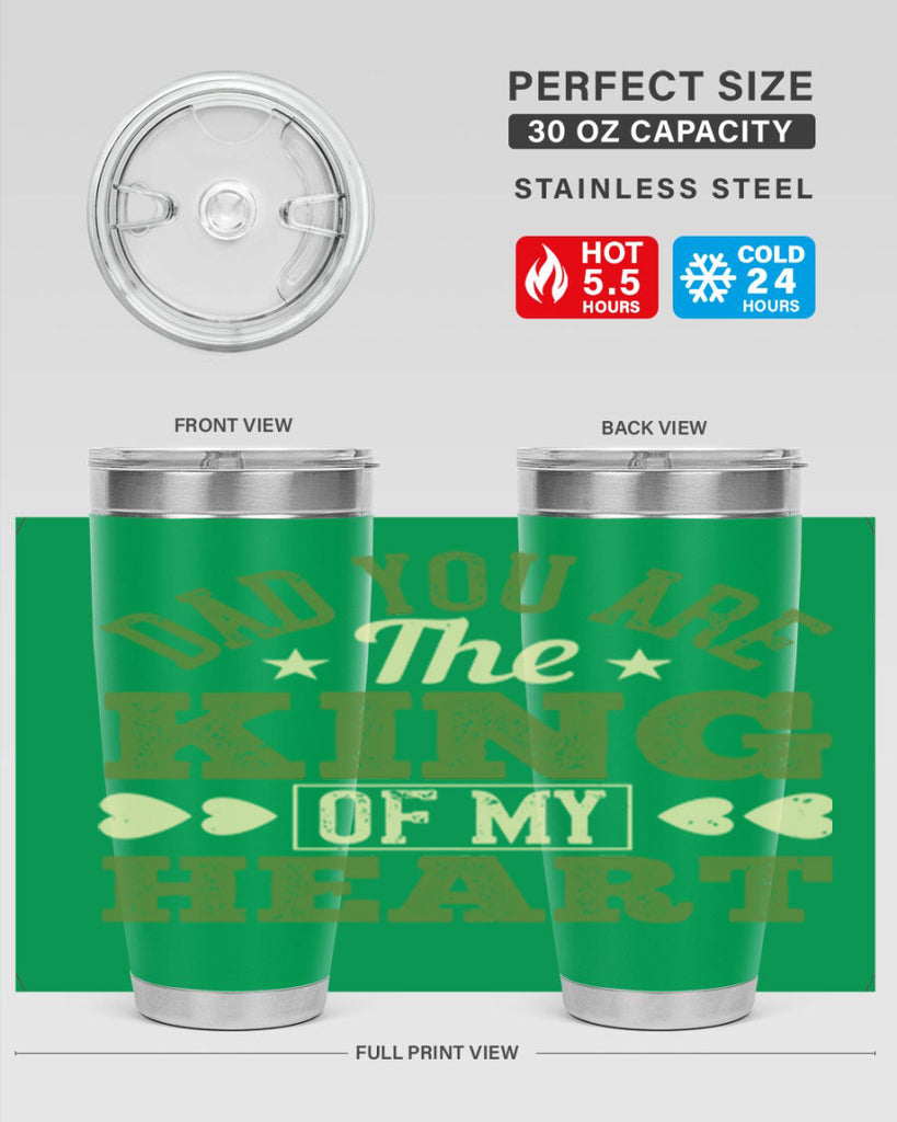 dad you are the king of my heart 253#- fathers day- Tumbler
