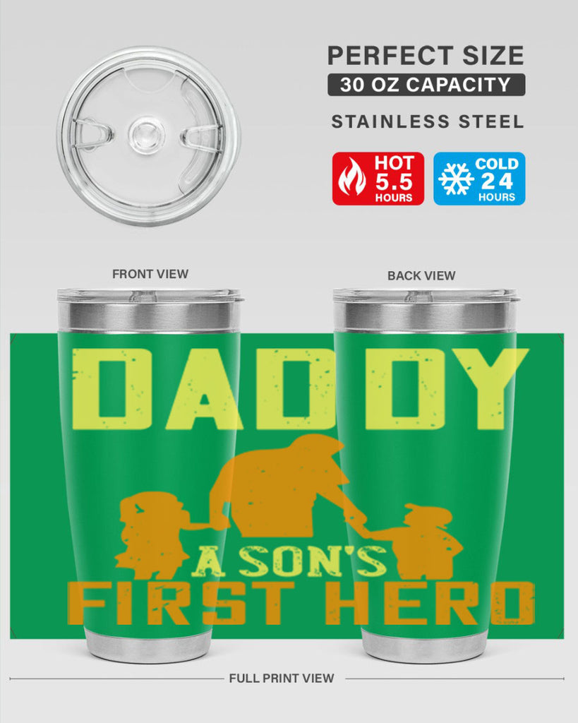 daddy a sons first hero 249#- fathers day- Tumbler