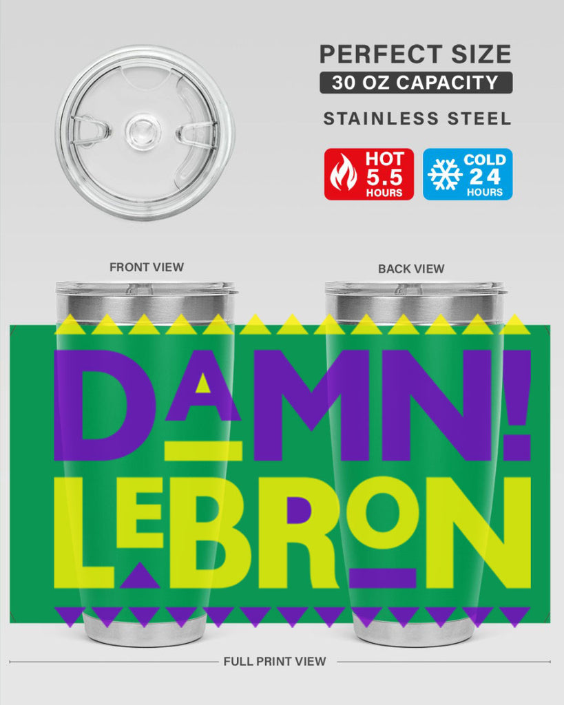 damn lebron 177#- black words phrases- Cotton Tank