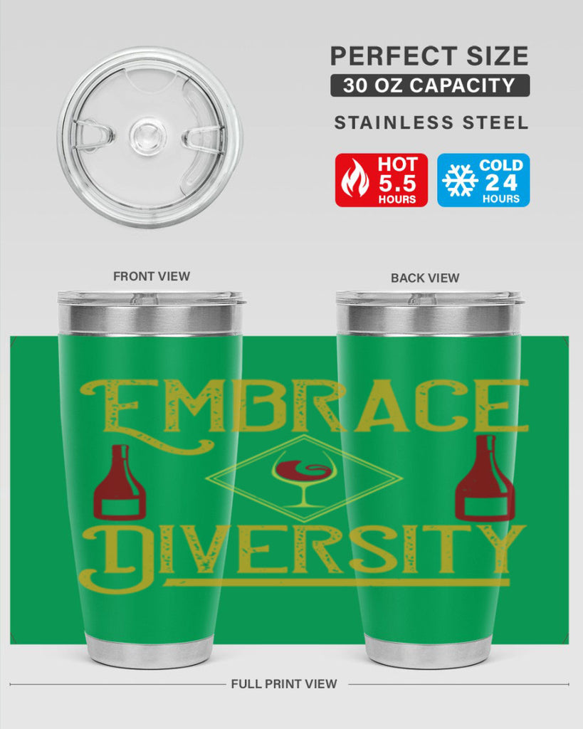 embrace diversity 218#- wine- Tumbler