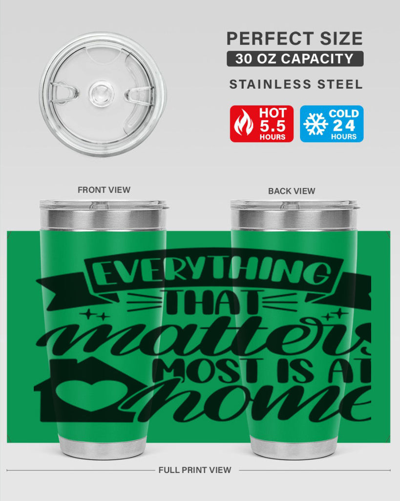 everything that matters most is at home 20#- home- Tumbler
